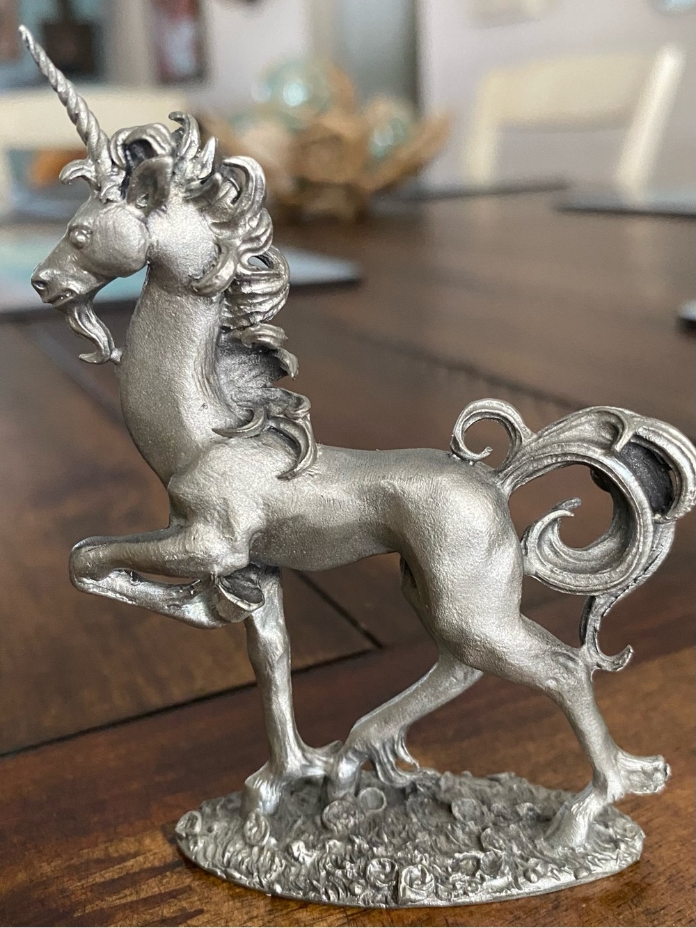 James Lane Casey 1984 Perth Pewter Prancing Unicorn #S238 Vintage Pewter Art
